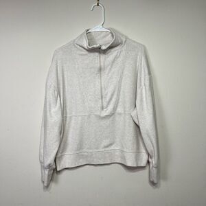 Faherty Legend Half Zip Mock Neck Sweatshirt Large Women